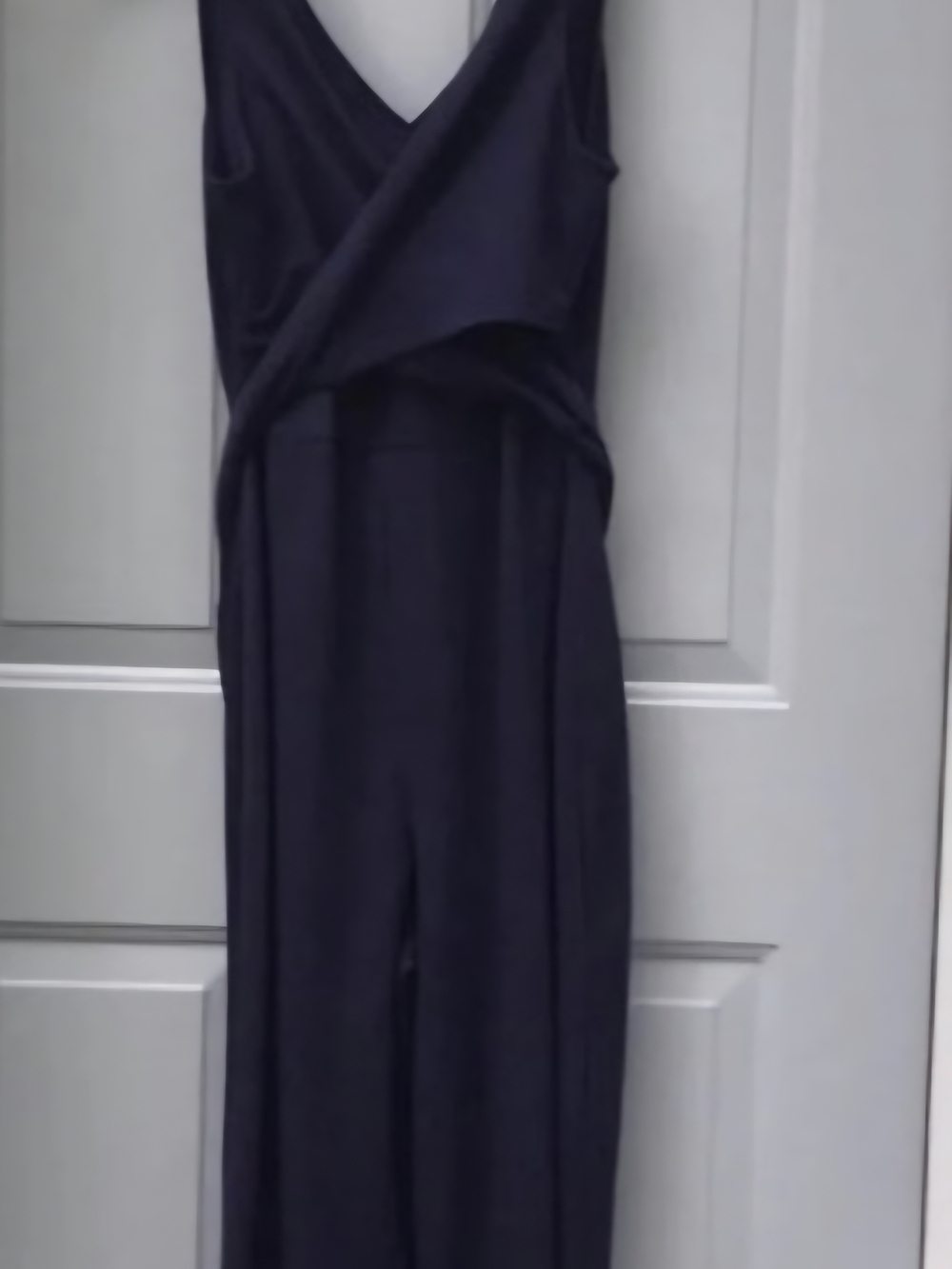 Eyeshadow Navy Blue V-Neck Jumpsuit